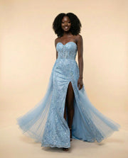 Robe à Paillettes Bleu Pâle
