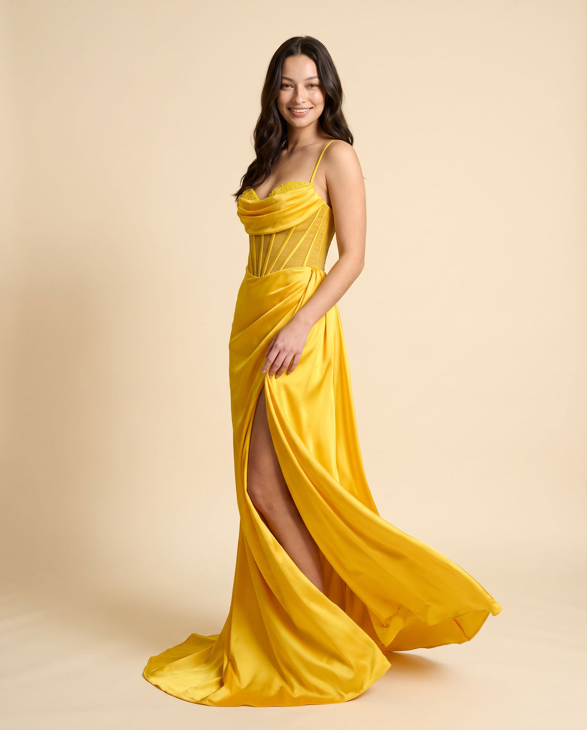 Robe Corset Jaune