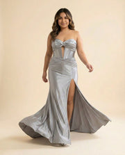 Robe Avec Corset Bustier Argenté