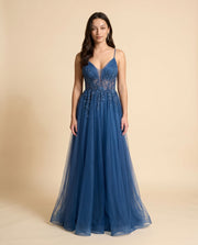 Robe En Tulle Bleu