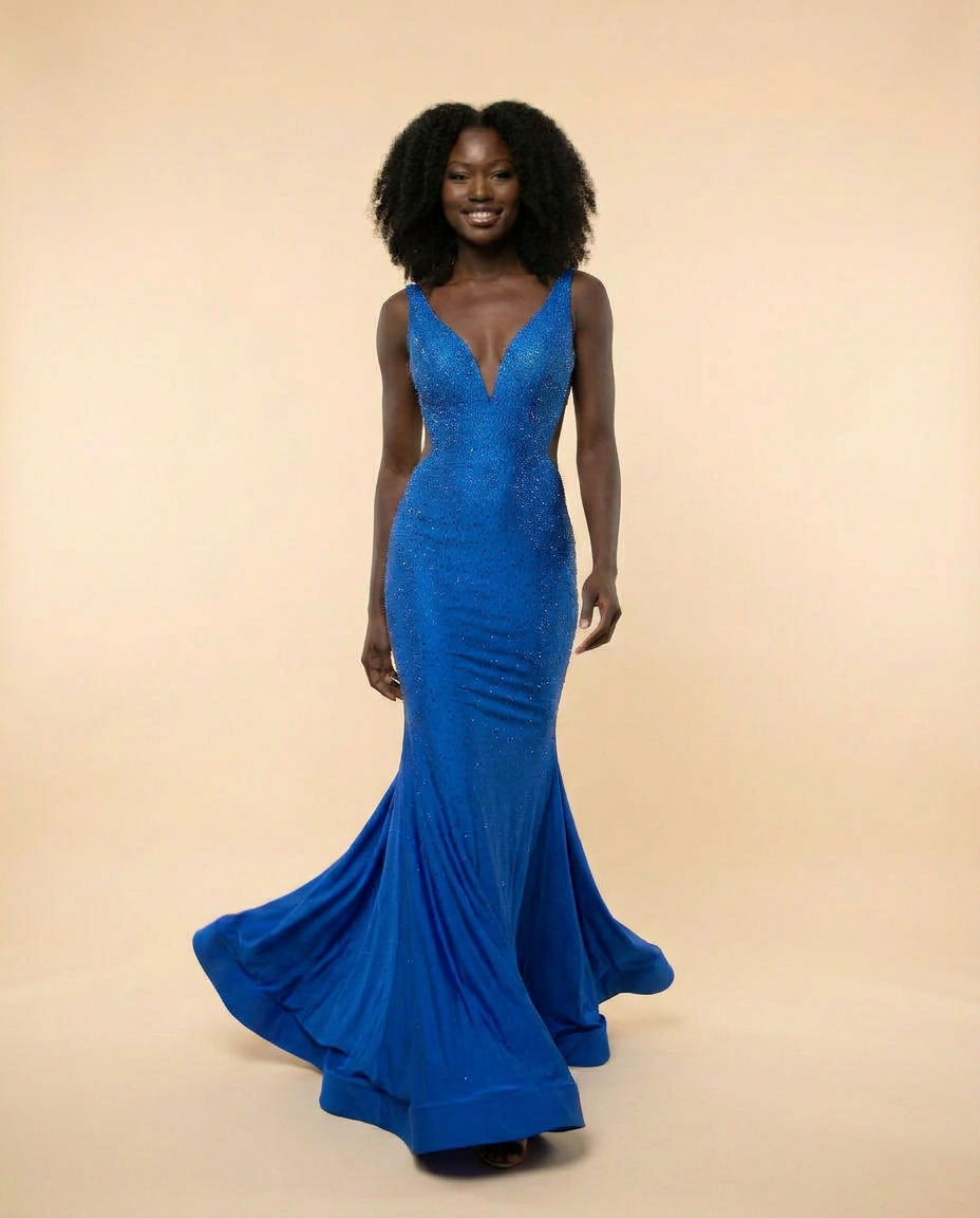 Mermaid Gown Cobalt