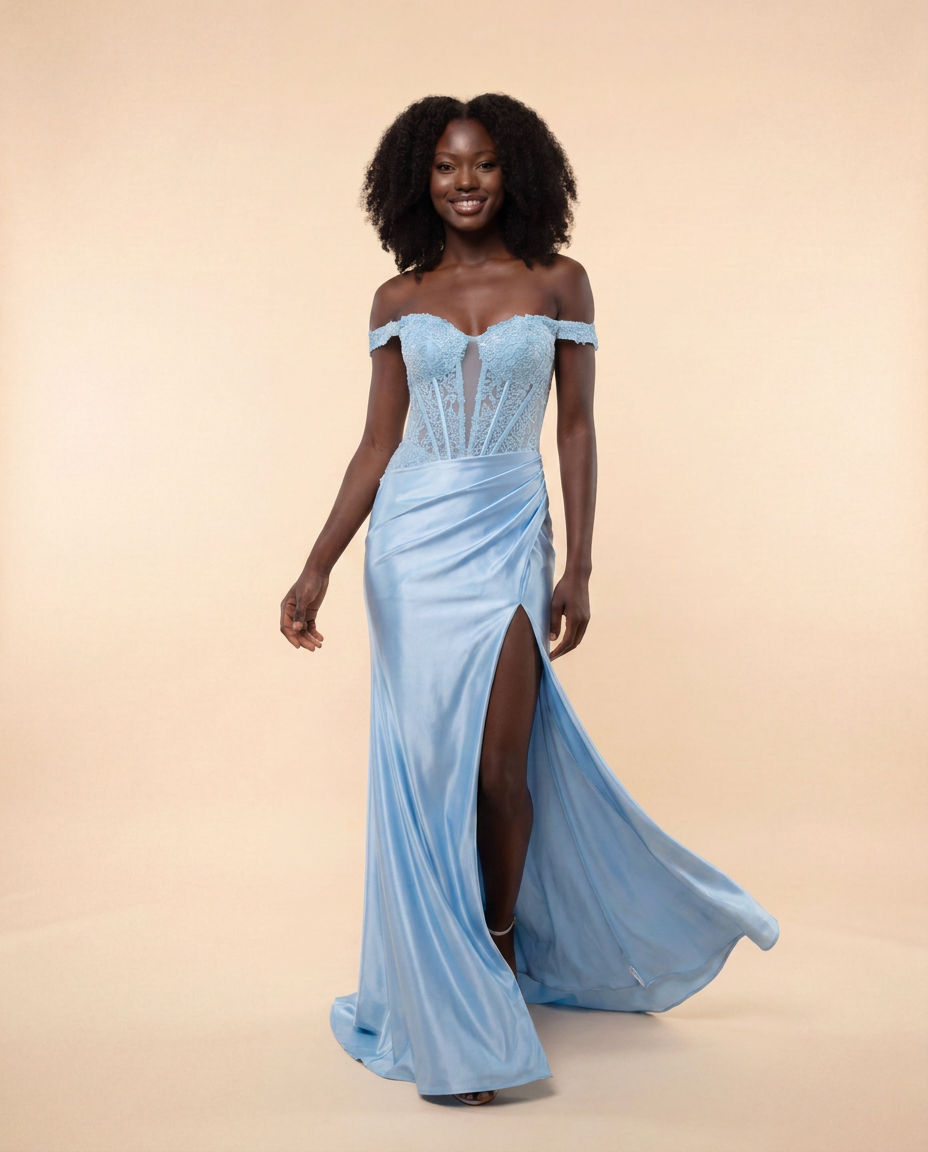 Corset Gown Light Blue