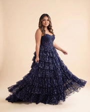 Sequin Gown Navy