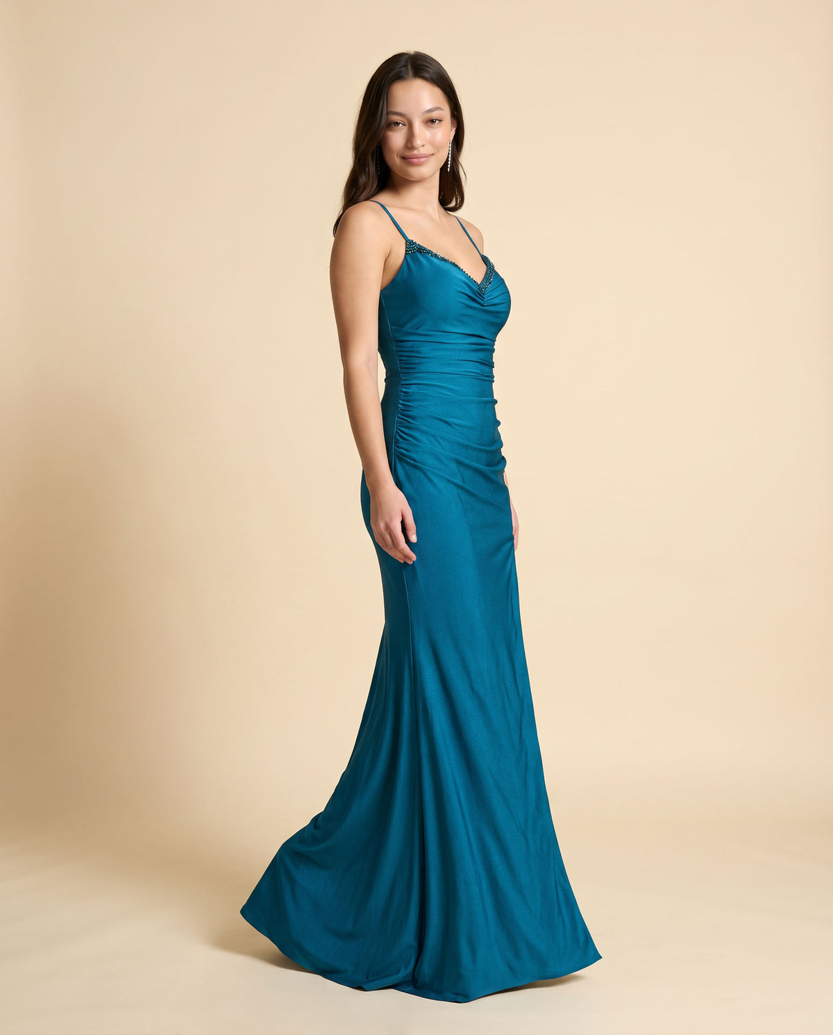 Robe Ajustée Simple Teal