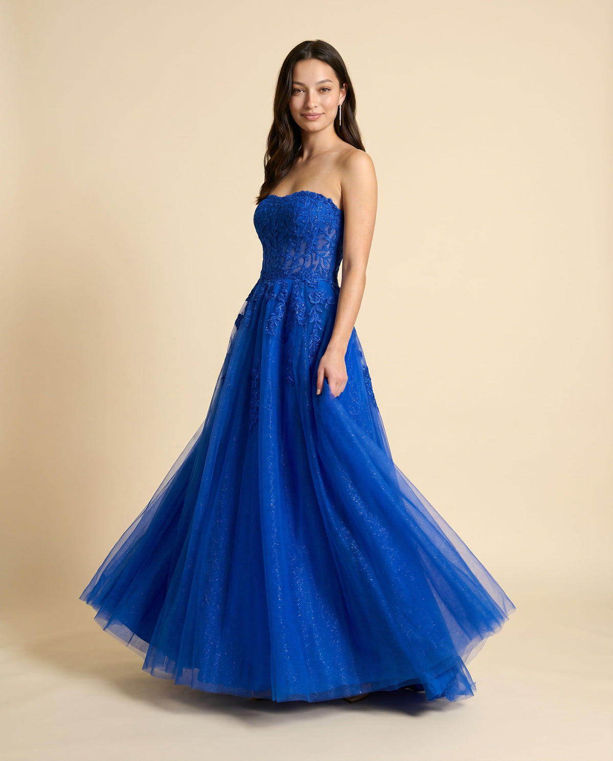 Robe Brillante En Tulle Royal