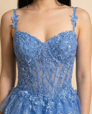 Corset Gown Bluebell