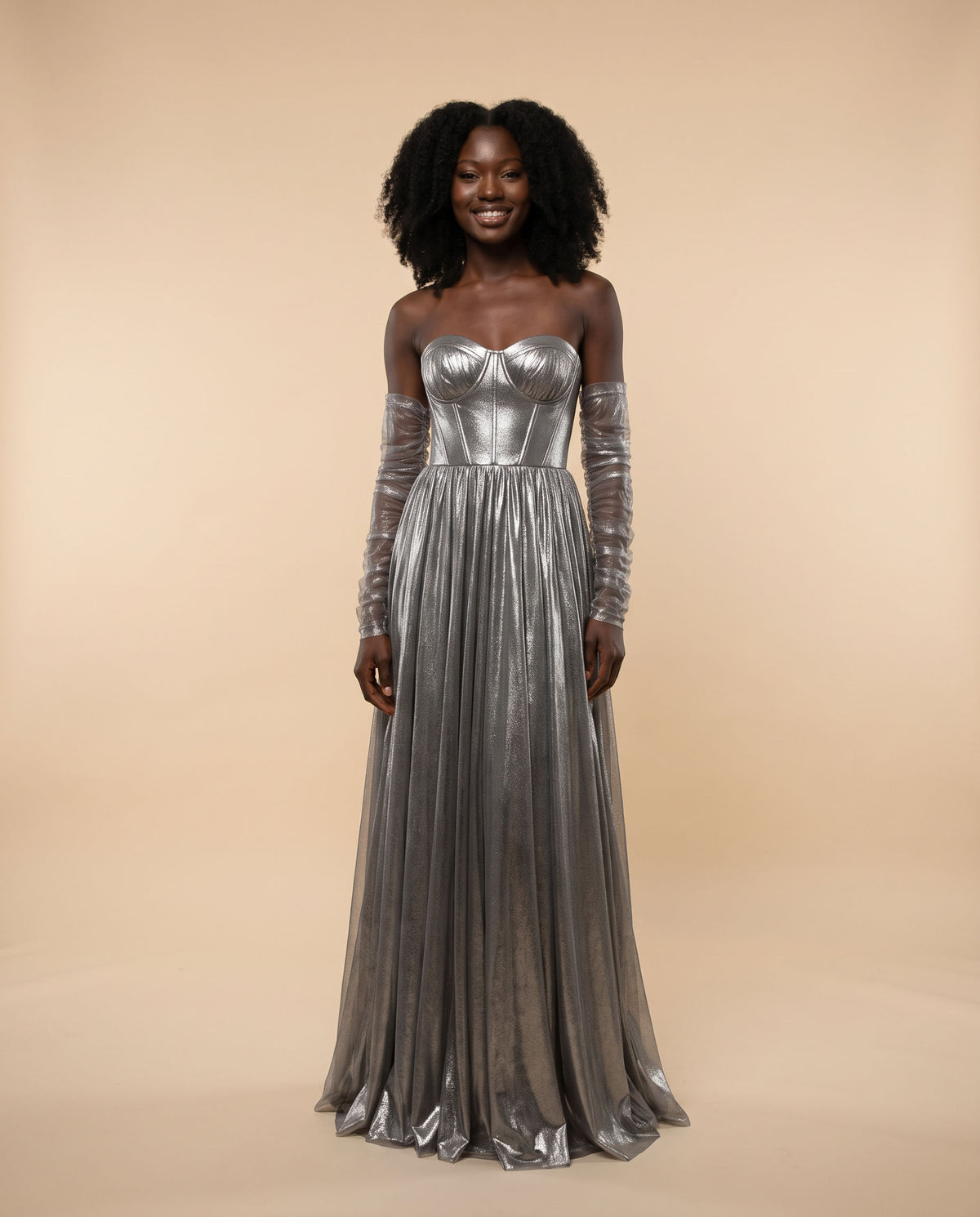 Robe Corset Fluide Métal