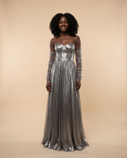 Robe Corset Fluide Métal