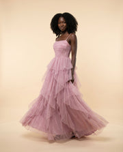 Robe à étages Rose