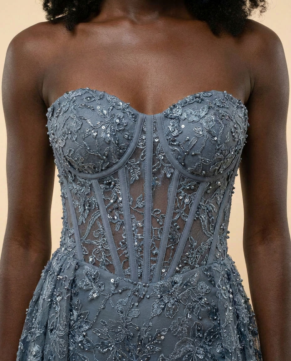 Robe à Paillettes Ardoise