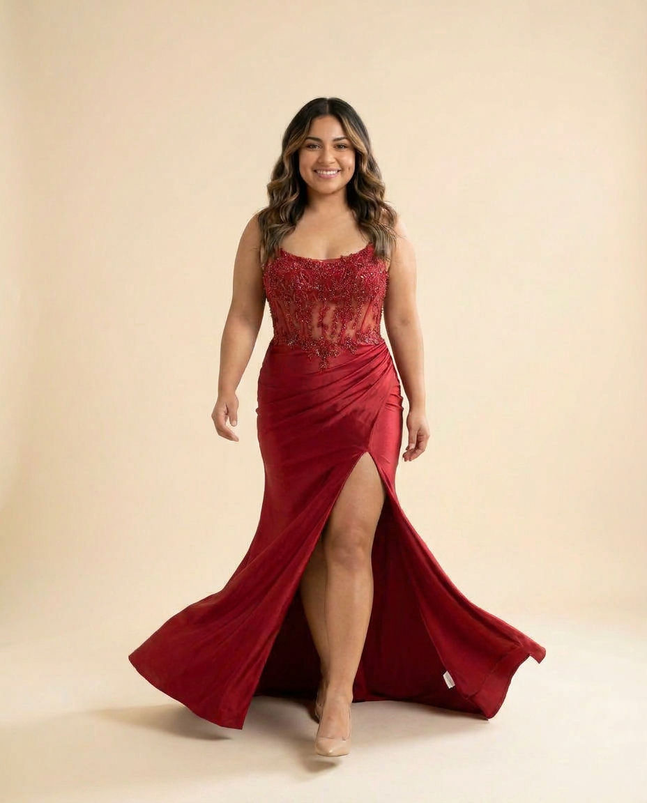 Robe Corset Rouge Profond