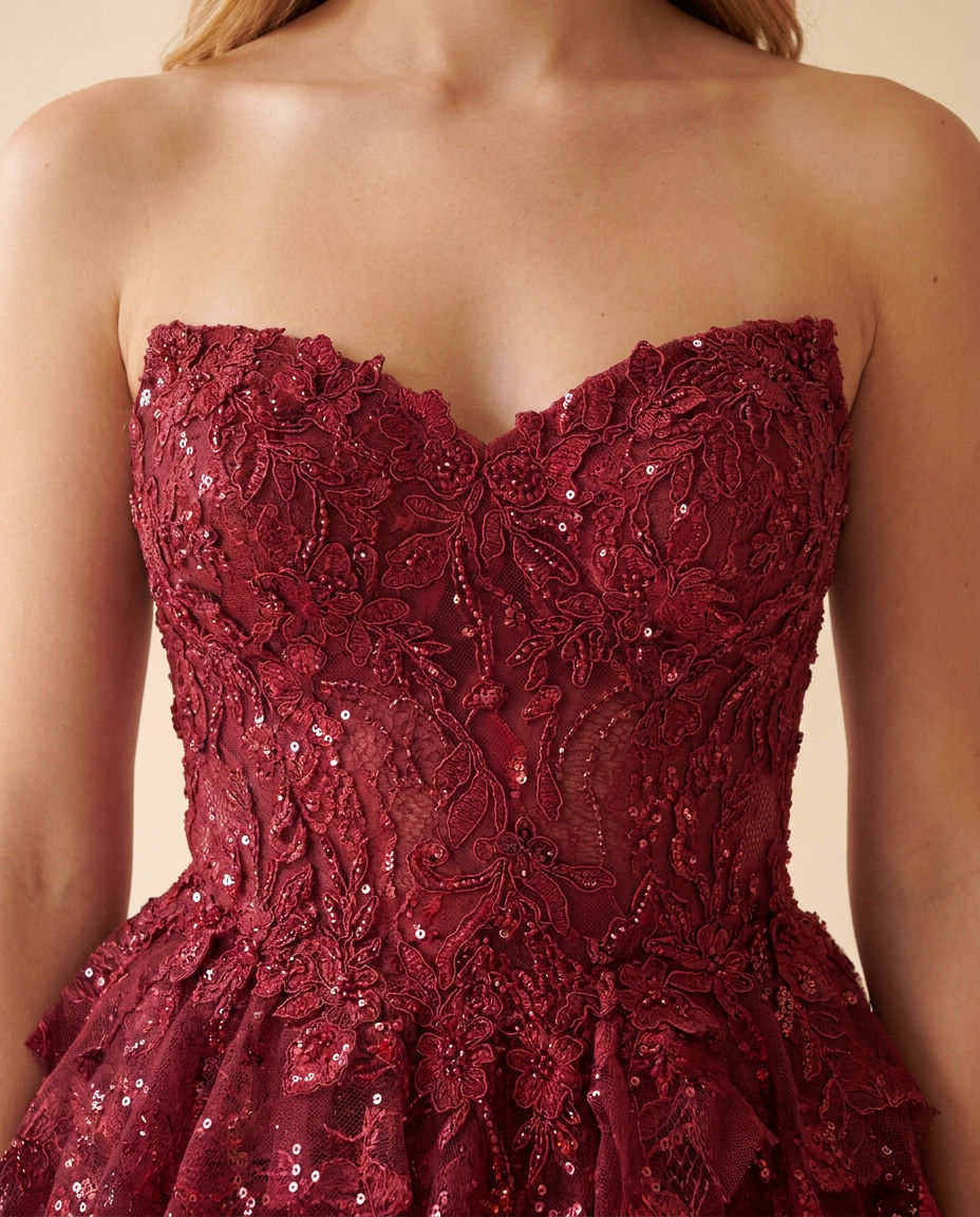 Corset Gown Burgundy
