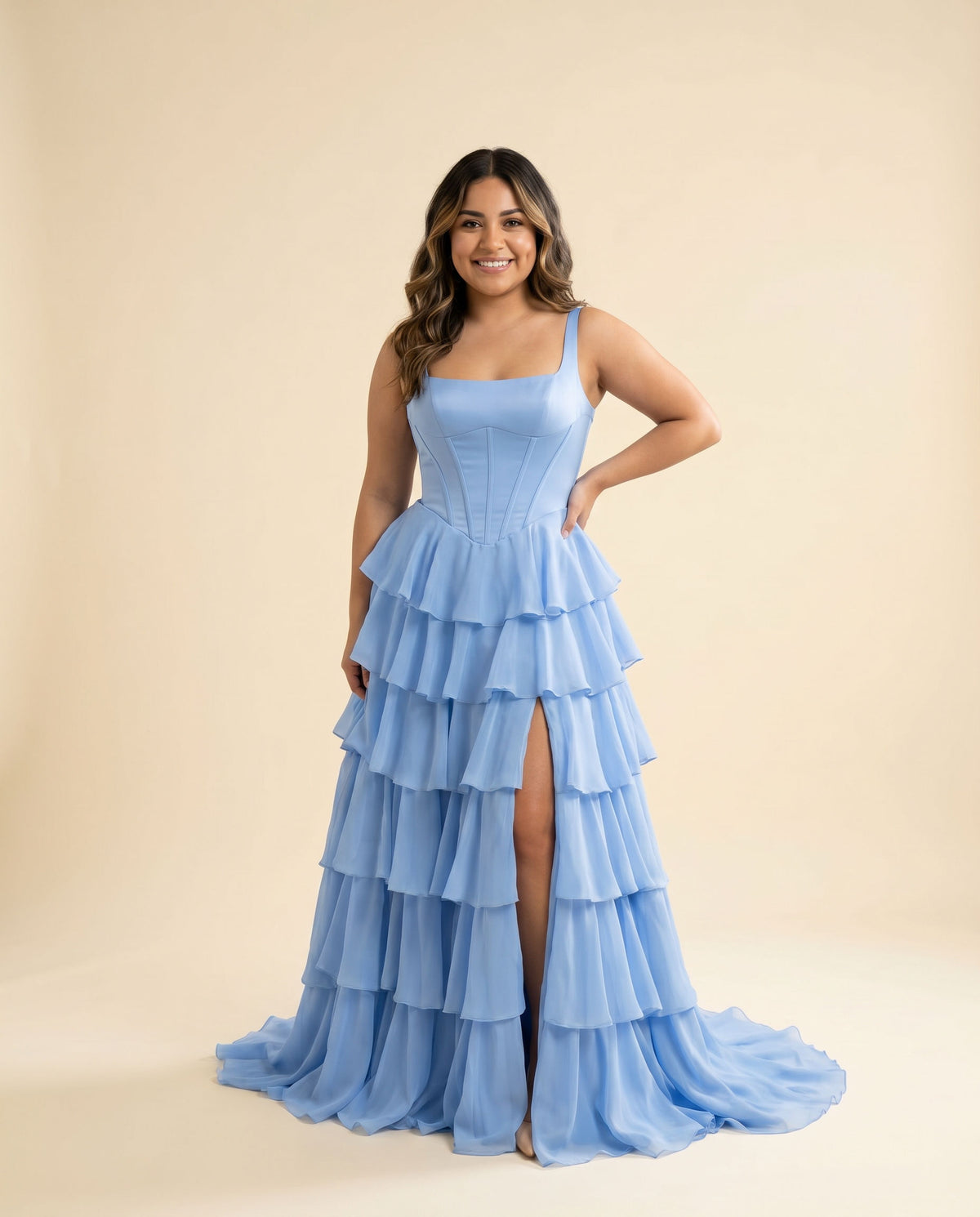 Robe à étages periwinkle