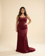 Robe Bustier À Corset Bourgogne