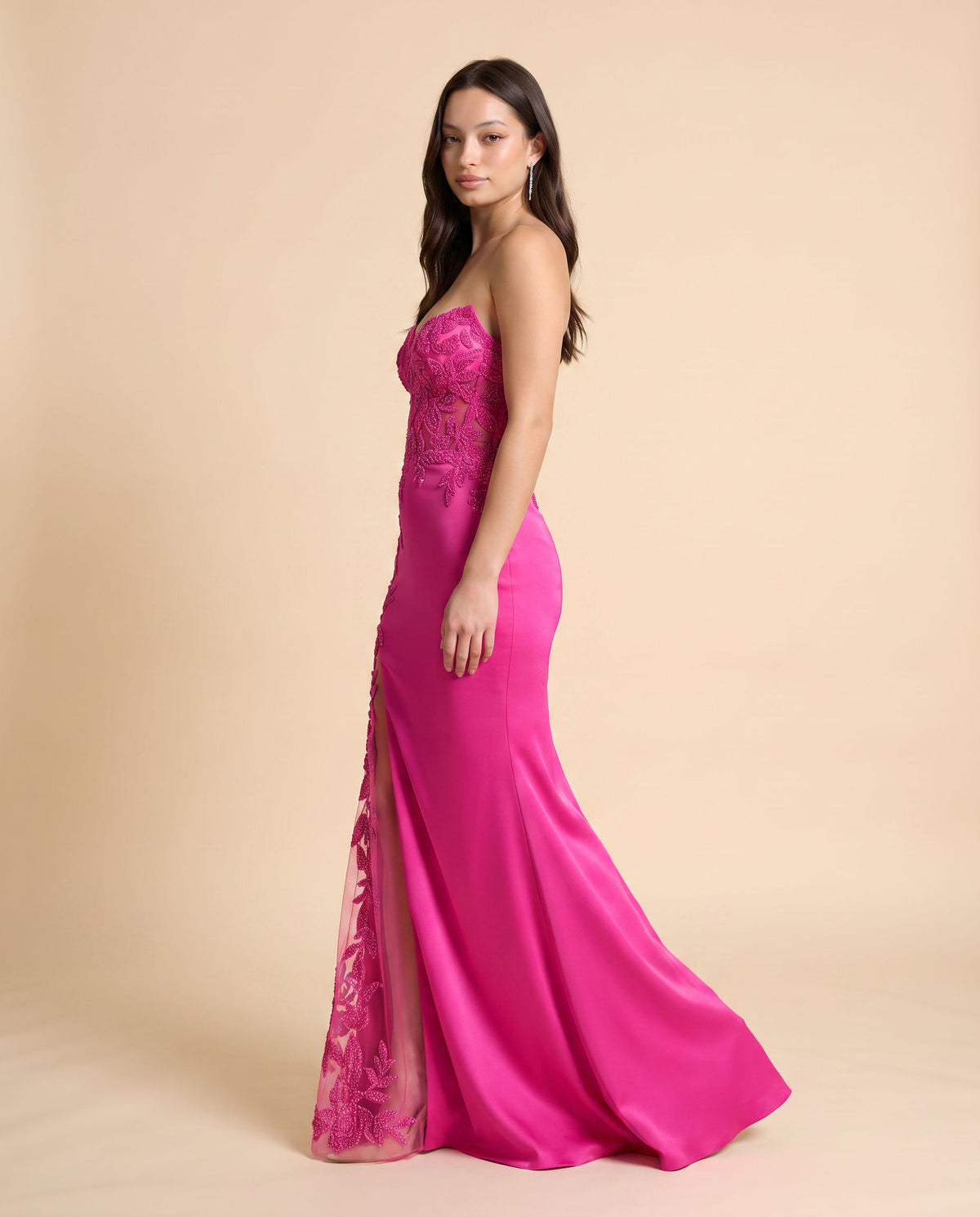 Robe Moulante Brillante Fuschia