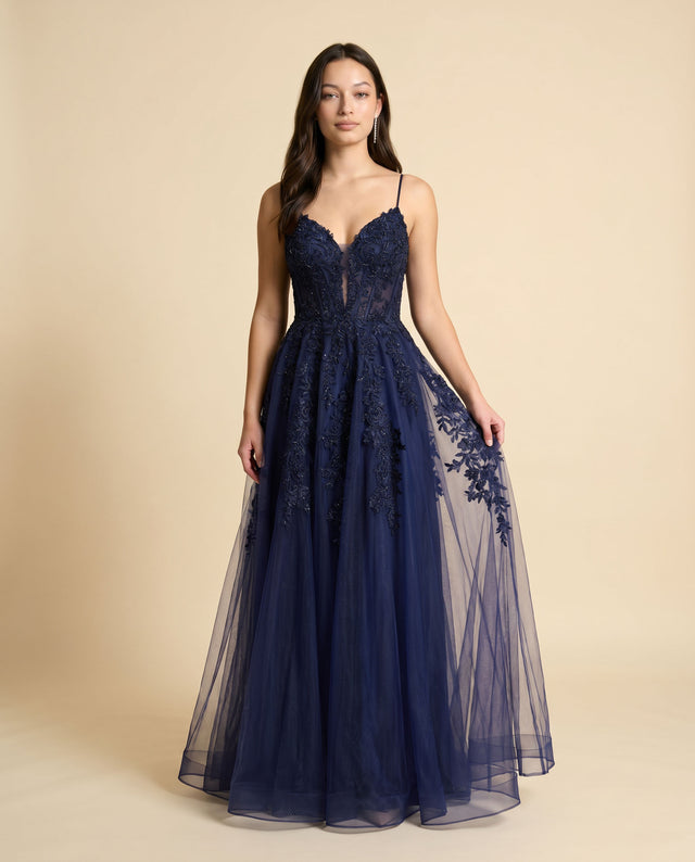 Robe En Tulle Marine