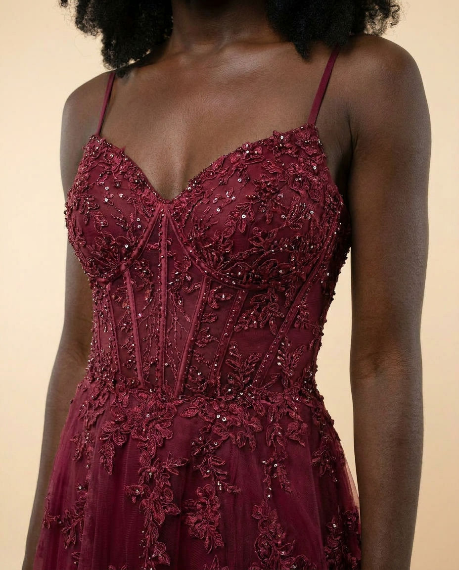 Sweetheart Gown Burgundy