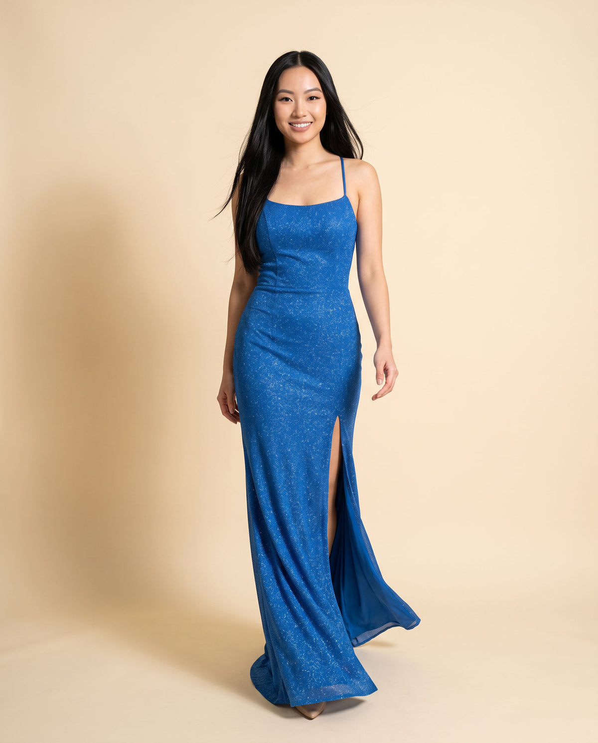 Robe scintillante ajustée Royal