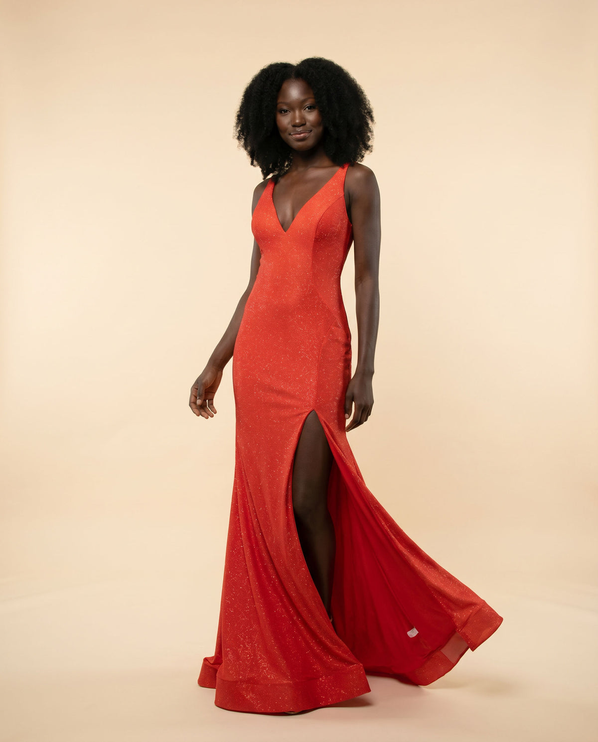 Robe Ajustée Brillante Rose Pâle