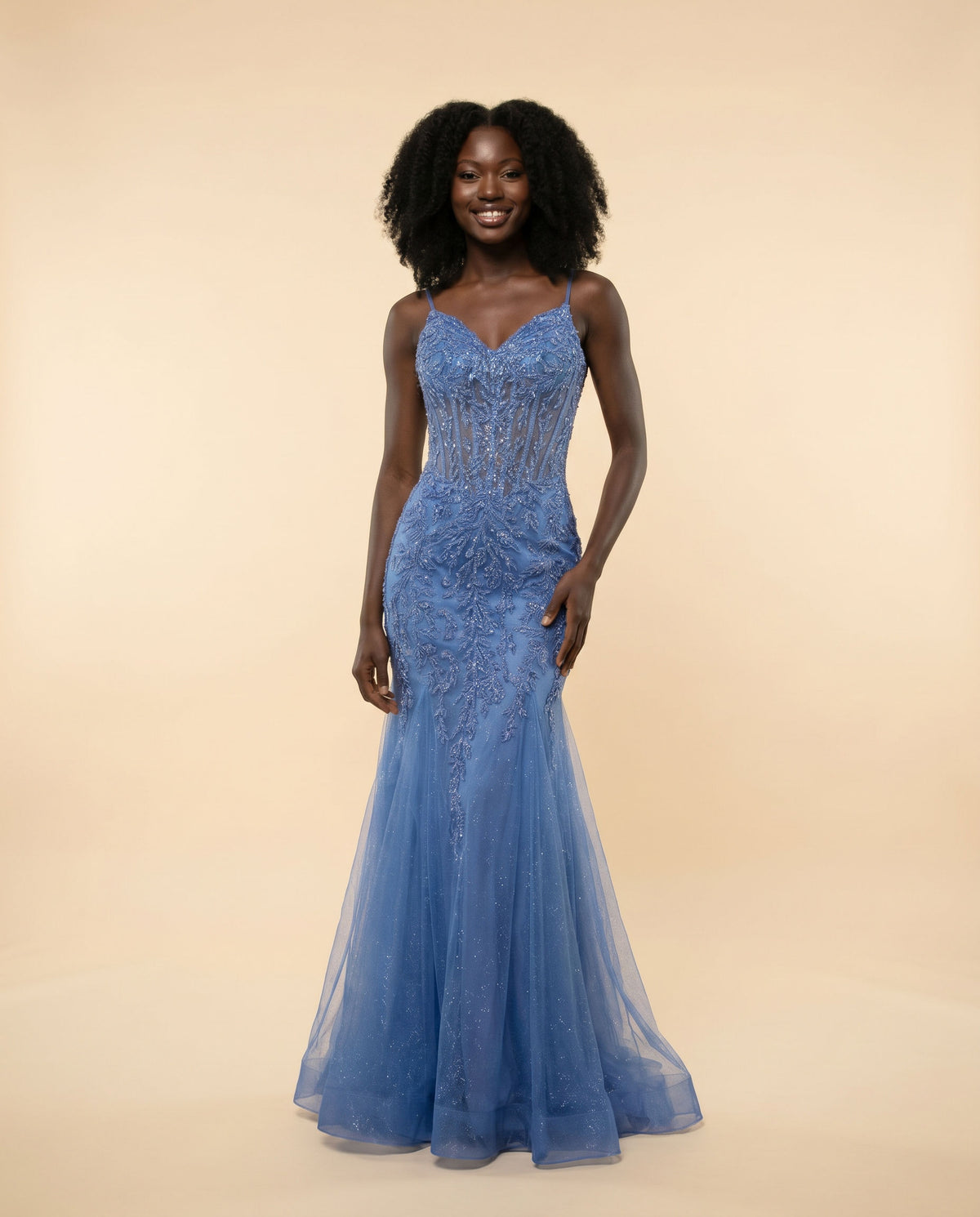 Robe Sirène Bleu Nuage