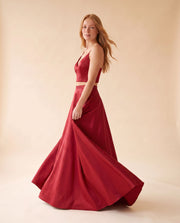 Robe Rouge Satinée