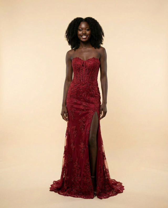 Corset Gown Burgundy