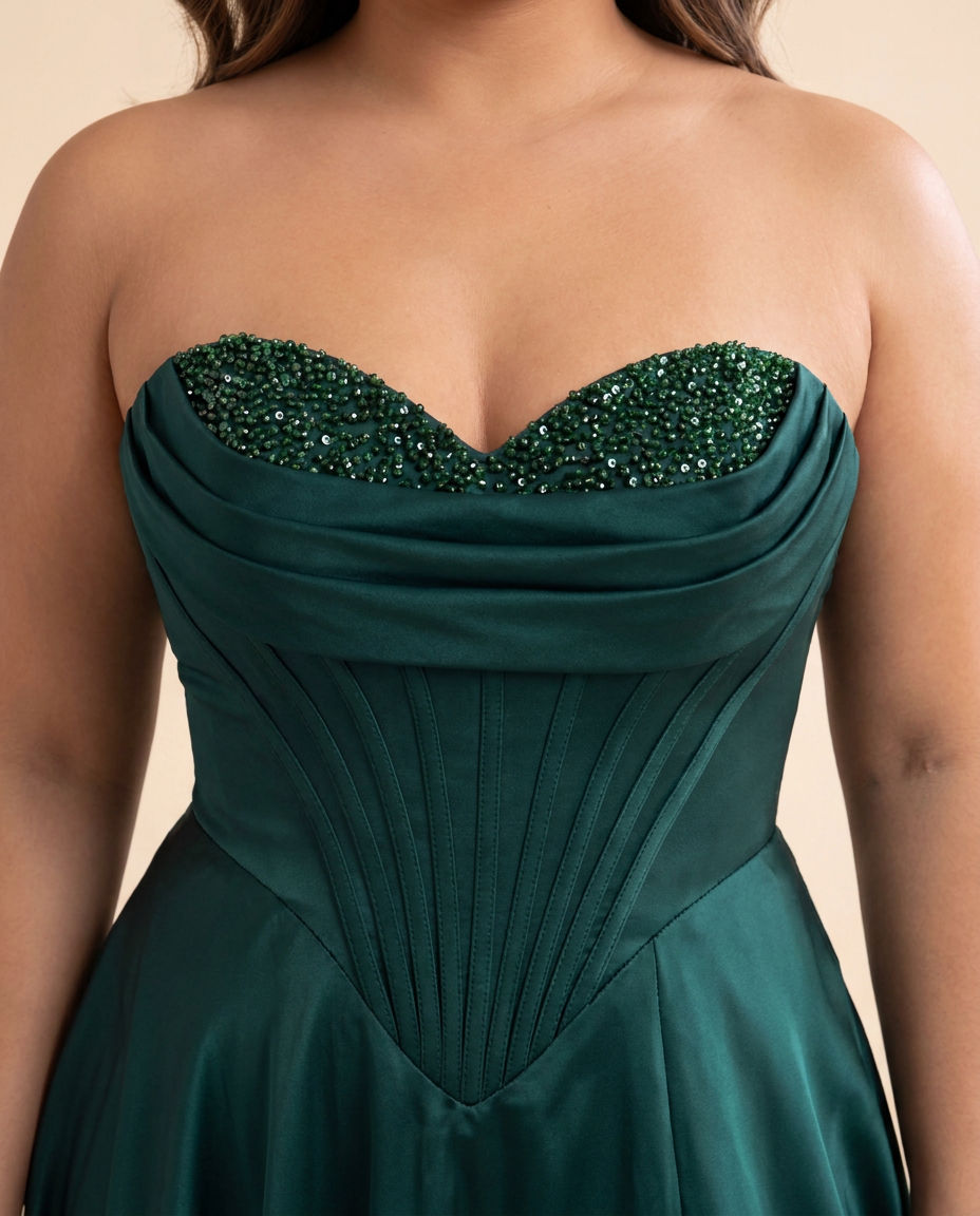 Bustier Gown Emerald