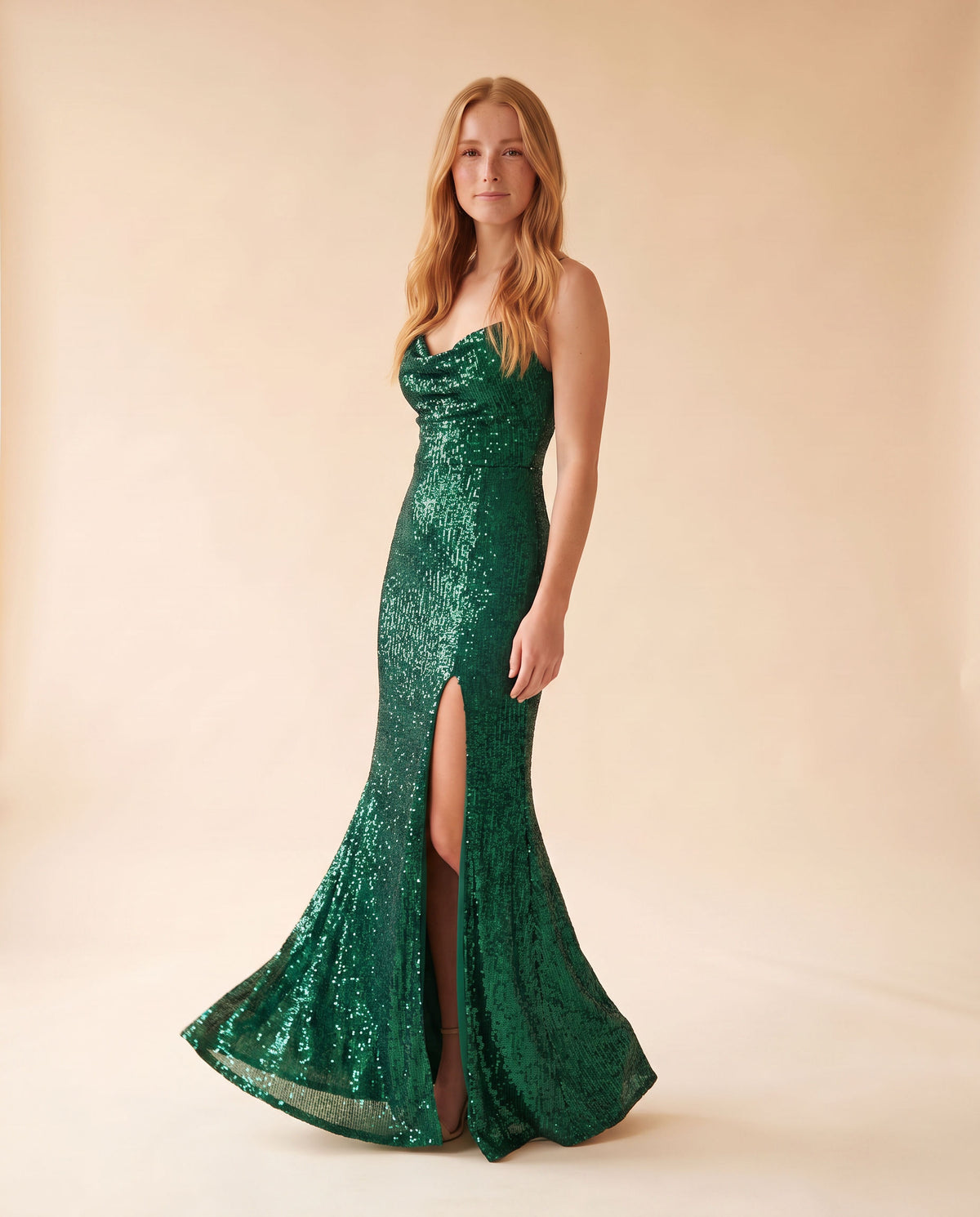 Robe Scintillante Vert Flash