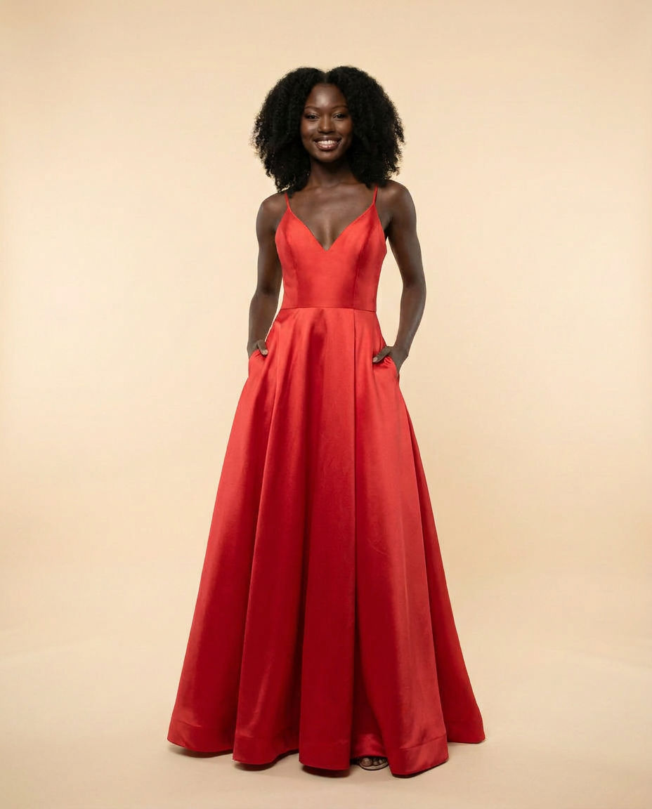 Robe Rouge Satinée