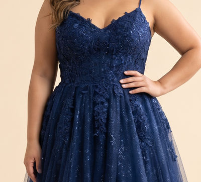 Robe Princesse Scintillante Marine