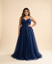 Robe Princesse Scintillante Marine