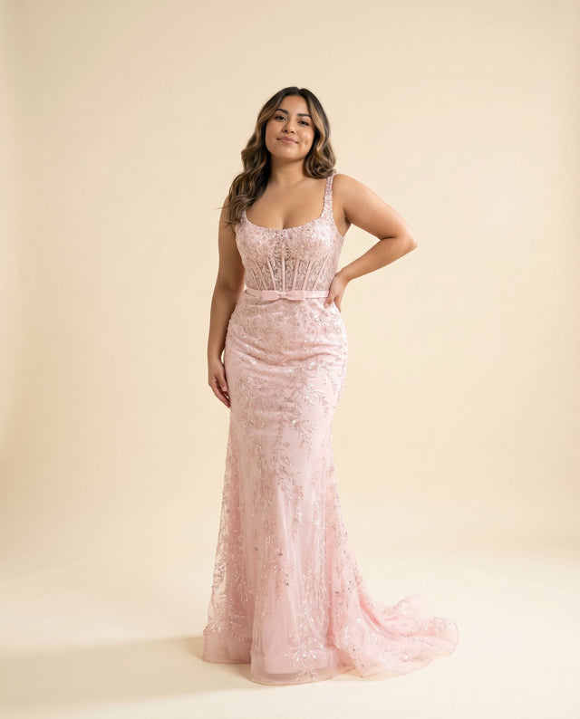 Robe Corset Brillante Lilas