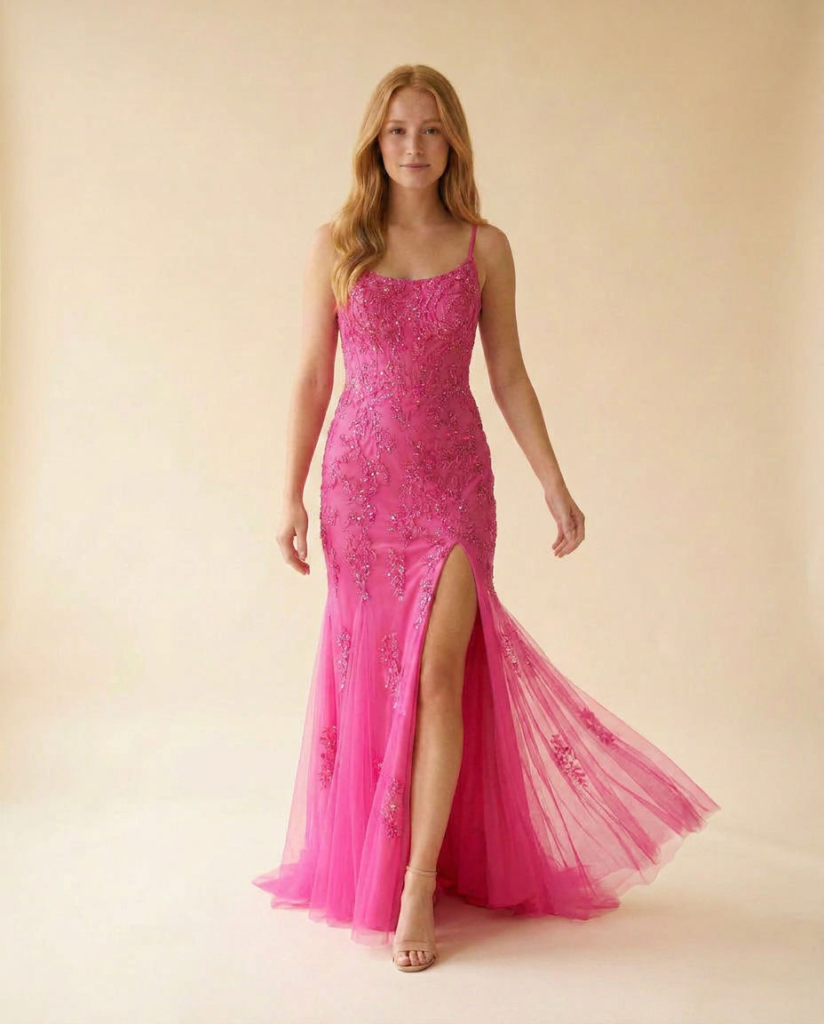 Robe Sirène Rose Vif
