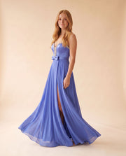 Robe Fluide A Boucle Periwinkle