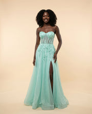 Robe Corset Vert Glacé