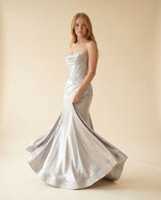 Robe Avec Corset Bustier Argenté