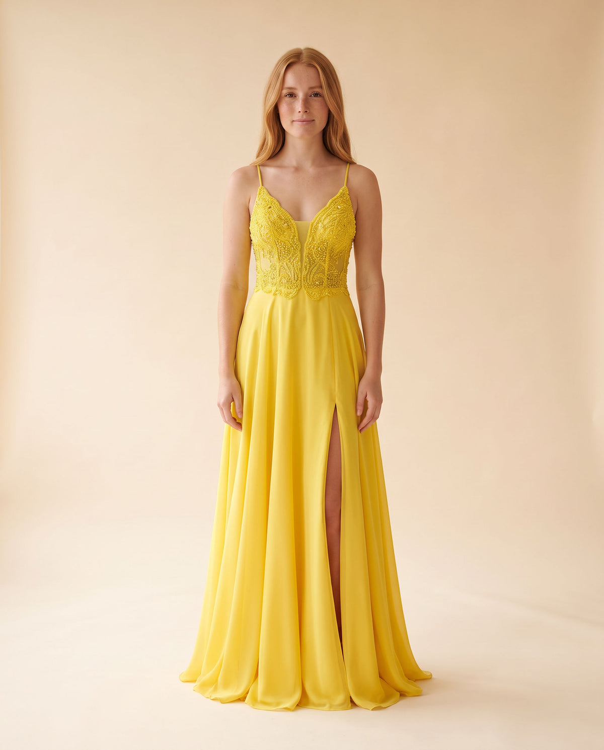 Robe Fluide Jaune Canari