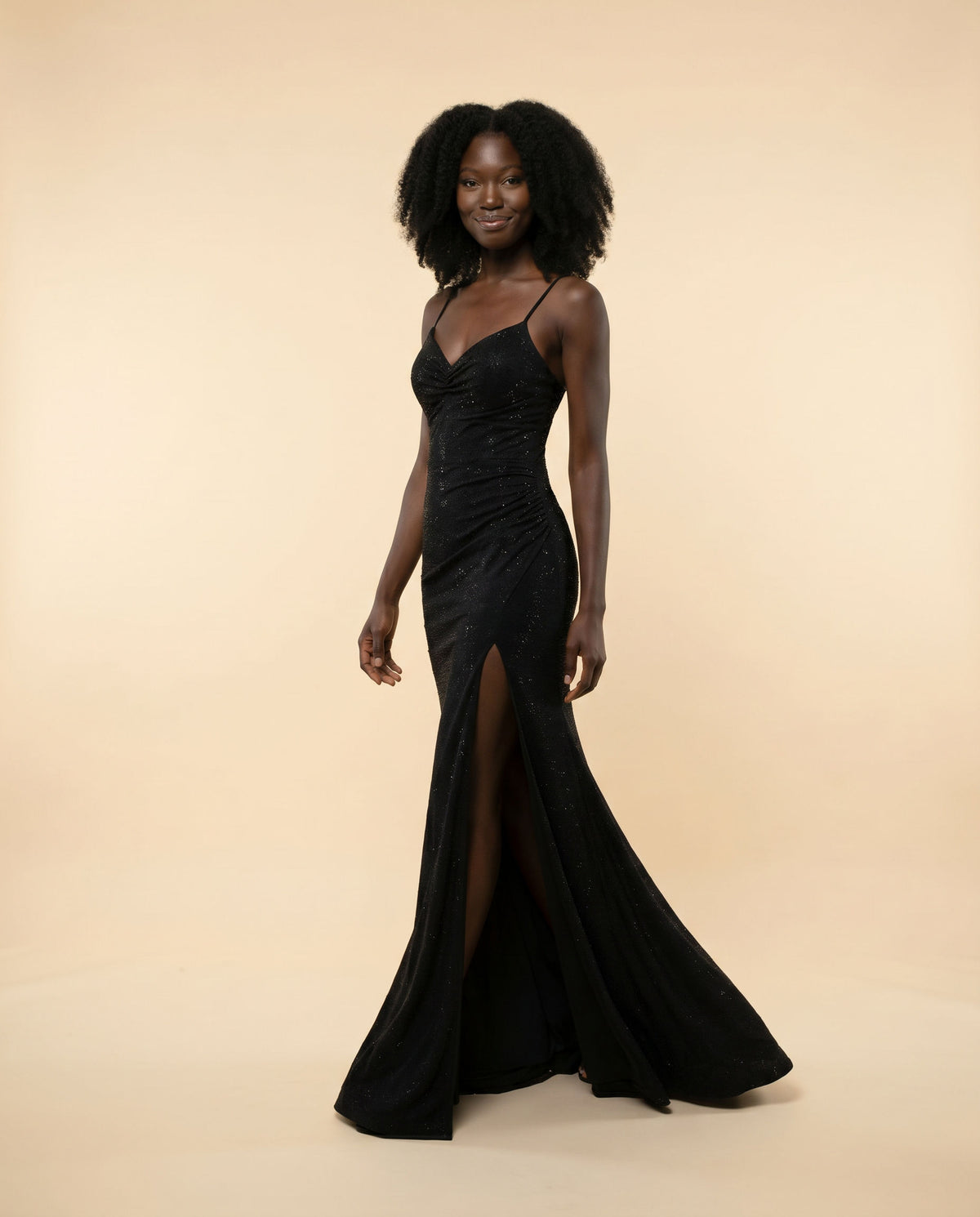 Robe Ajustée Simple Noire