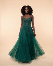 Robe en Dentelle Émeraude
