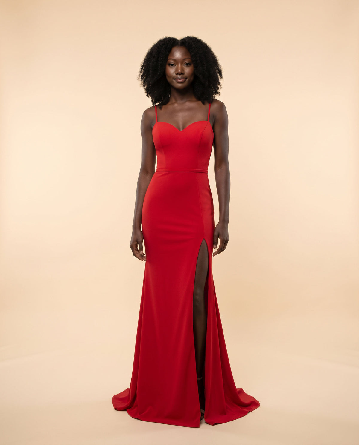 Robe Ajustée À Corset Rouge