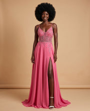 Robe Fluide Rose Néon