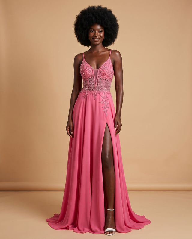 Robe Fluide Rose Néon
