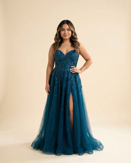 Ellie Wilde - Robe Sarcelle Foncé - Sarcelle