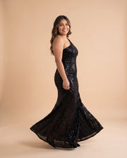 Robe À Une Bretelle Noire