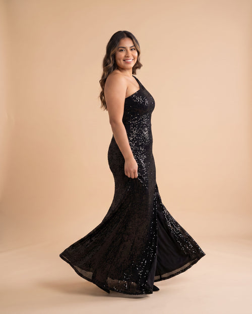 Jovani - Robe À Une Bretelle Noire