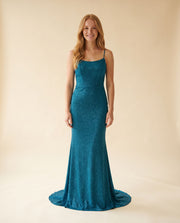 Robe corset scintillante Sarcelle