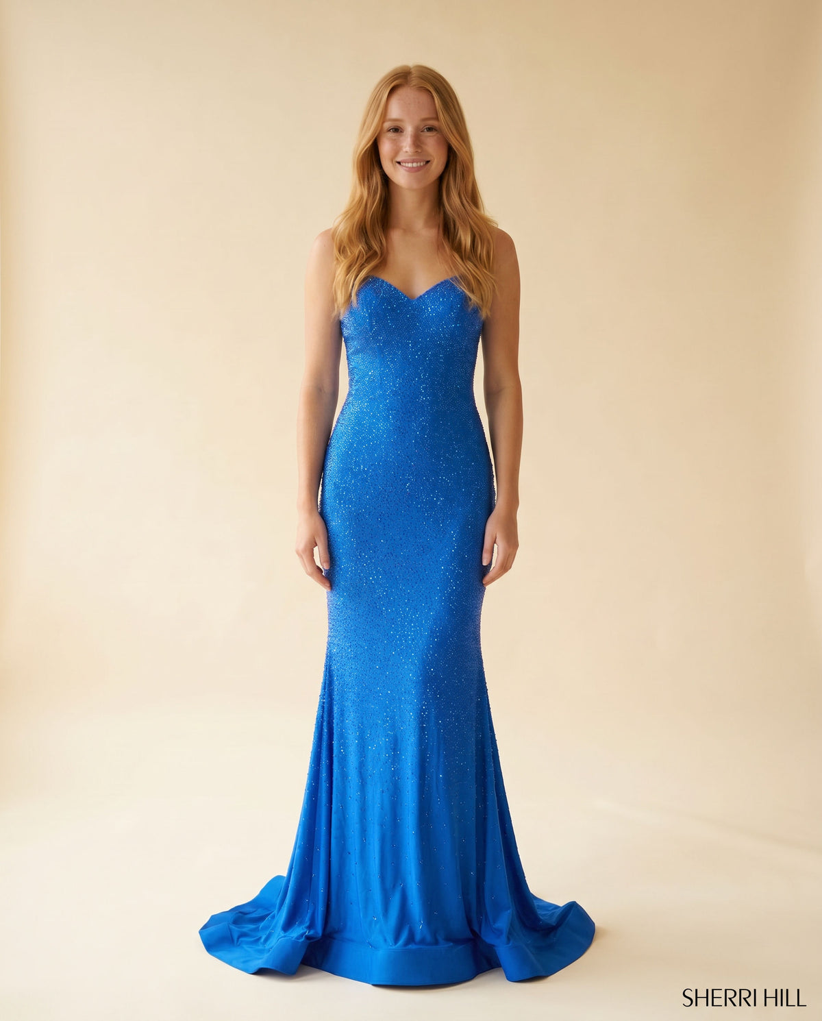 Robe Bleu Poudre À Corset Scintillante