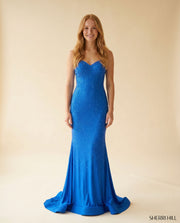 Robe Bleu Poudre À Corset Scintillante