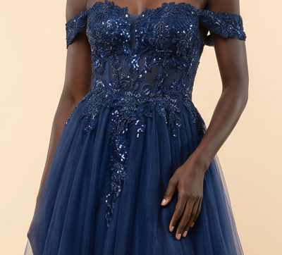 Robe Corset En Tulle Marine
