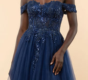 Robe Corset En Tulle Marine